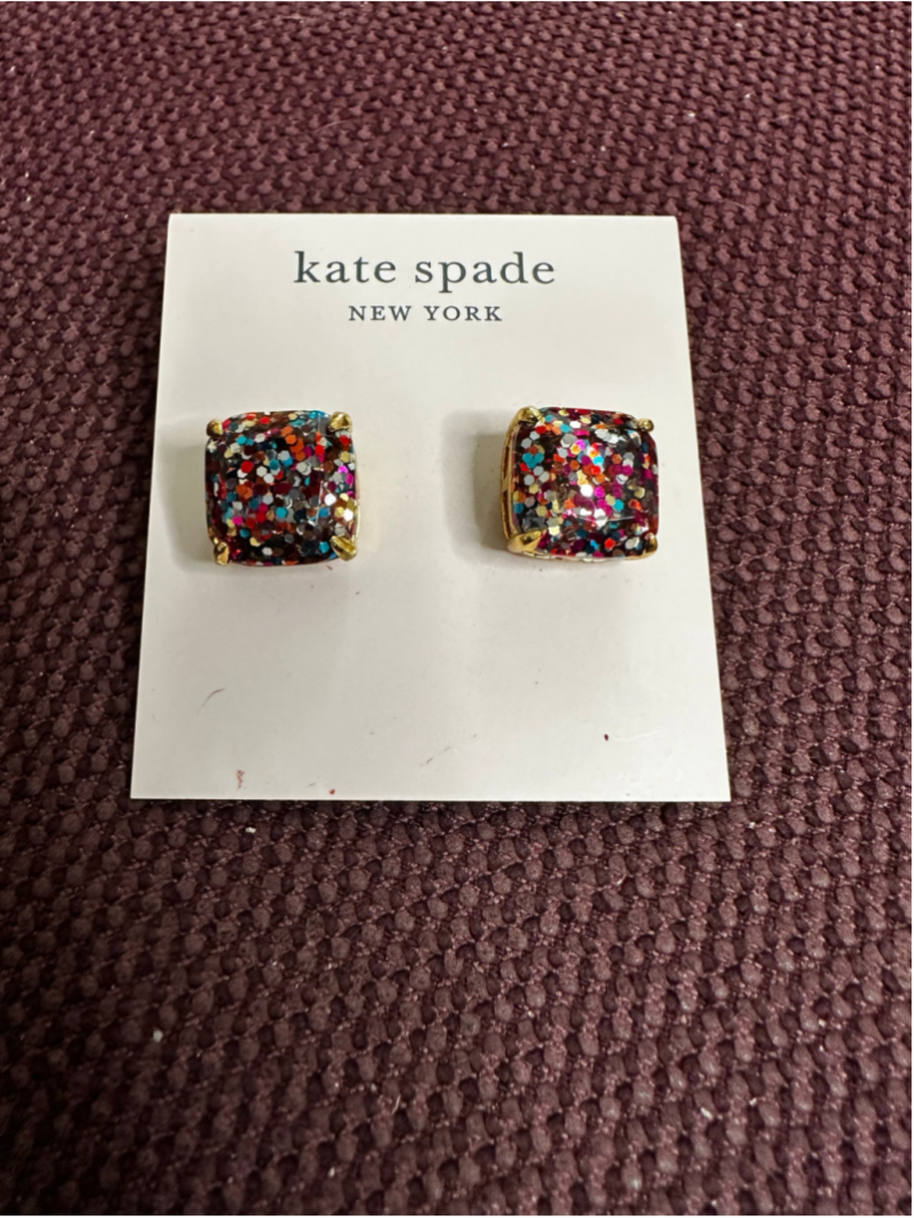 Kate Spade Multi-Color Glitter Stud Earrings